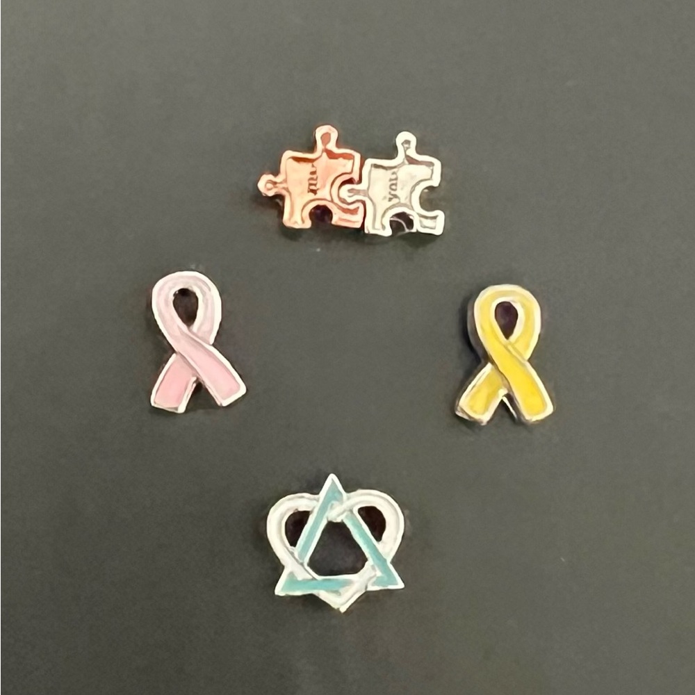 Origami Owl Set of Awareness Themed Charms